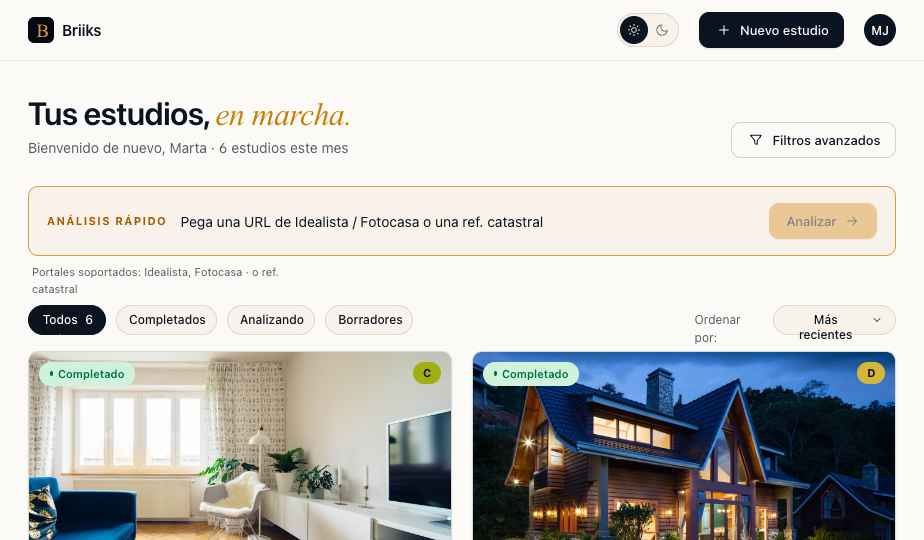 Analizar un anuncio de Idealista antes de comprar con Briiks